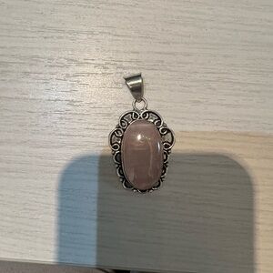 Sterling Silver and Rose Quartz Pendant